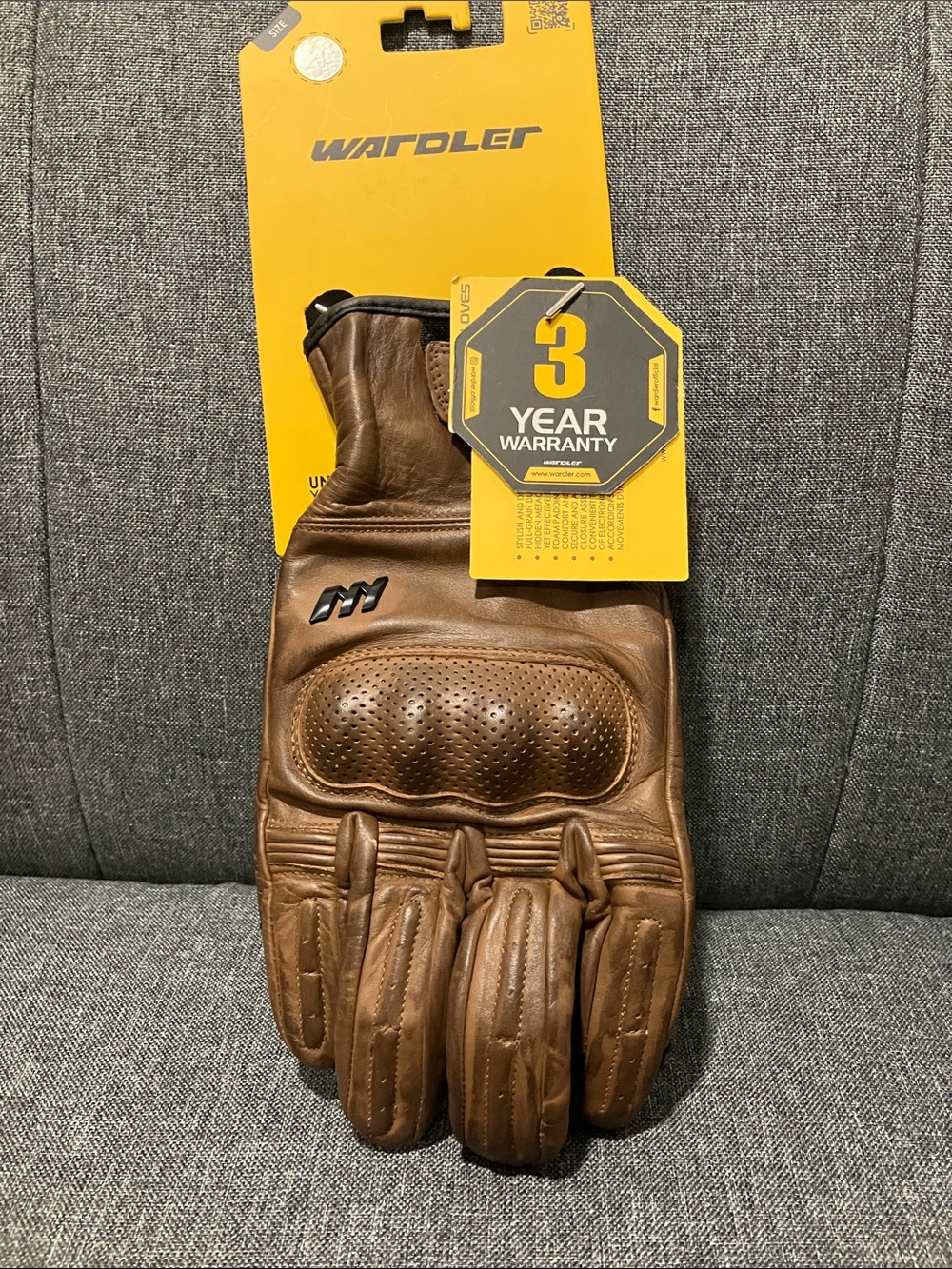 Wardler Motorcycle Leather Gloves for Men